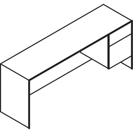 Groupe Lacasse Credenza, Right Ped, Linear Handle, B/F, 72inx20inx29in, Niagara LAS4LS2072FA